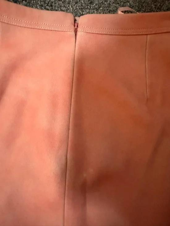 J. Crew Collection Coral Pink Suede Fringe Mini Skirt 2 - Picture 7 of 10